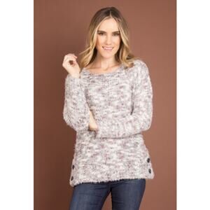 Simply Noelle Kaleidoscope Sweater S/M (8/10) Birch, Cider & Slate